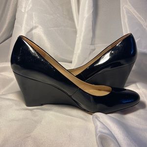 Via Spiga Patent Leather Wedge Pumps